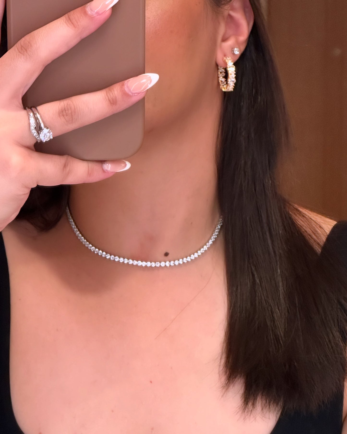 Diamond Collar Tennis Necklace 3mm