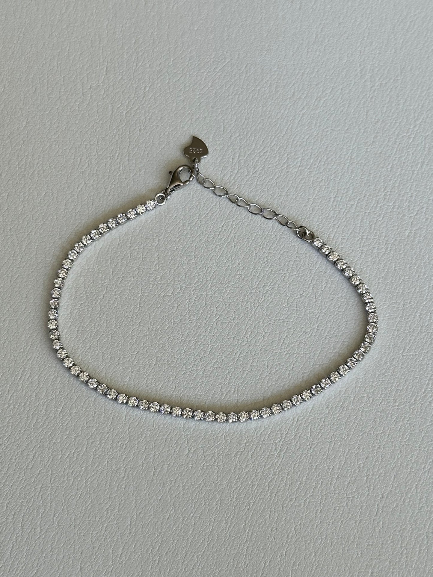 Amina Tennis Bracelet - Silver