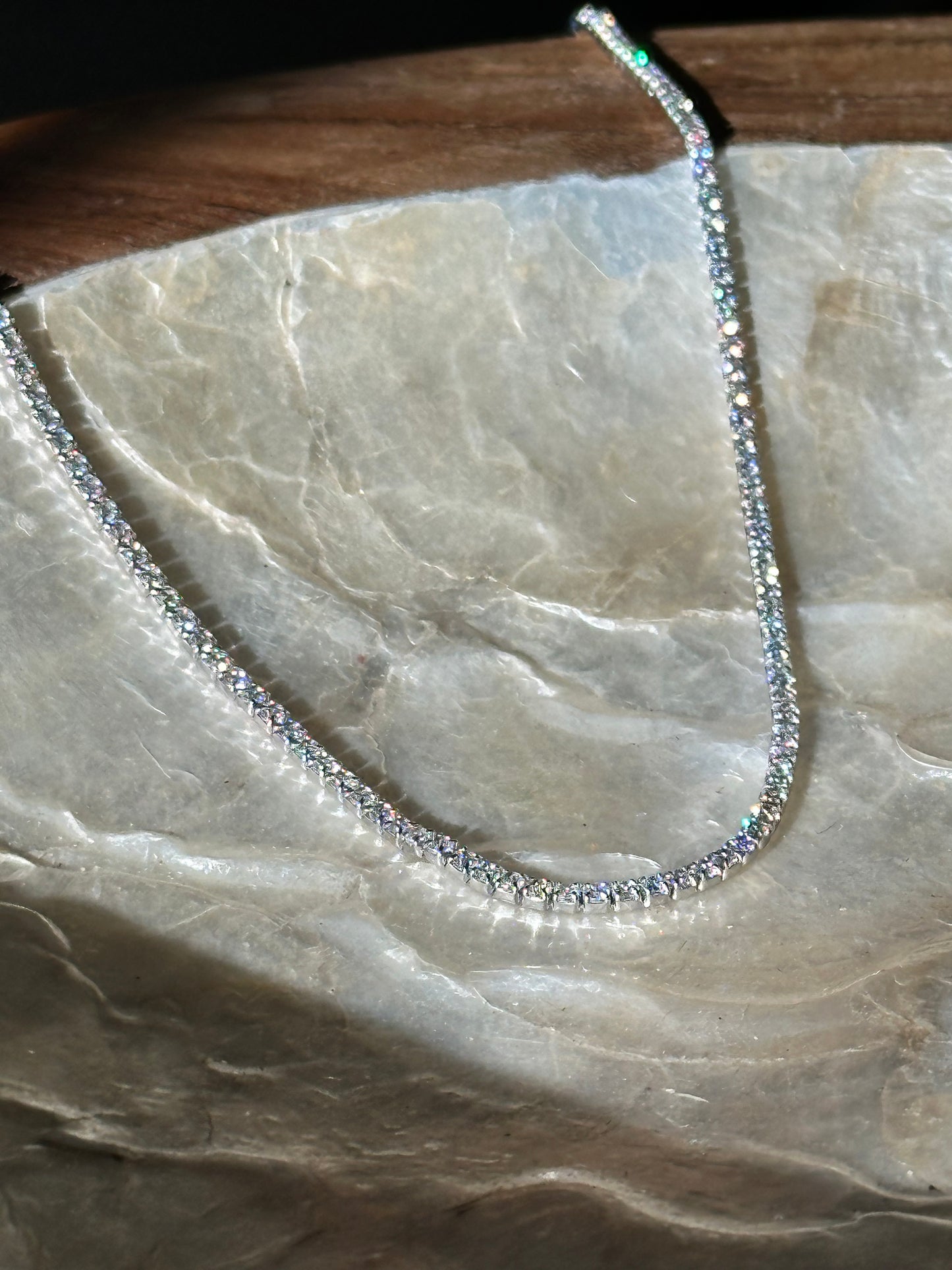Diamond Tennis Collar Necklace 2mm