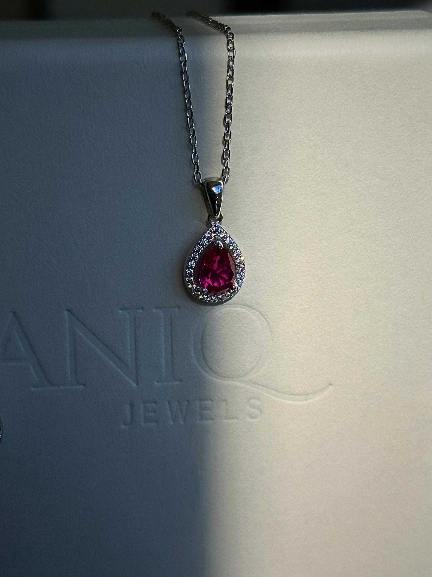 Priscilla Pendant Necklace - Ruby
