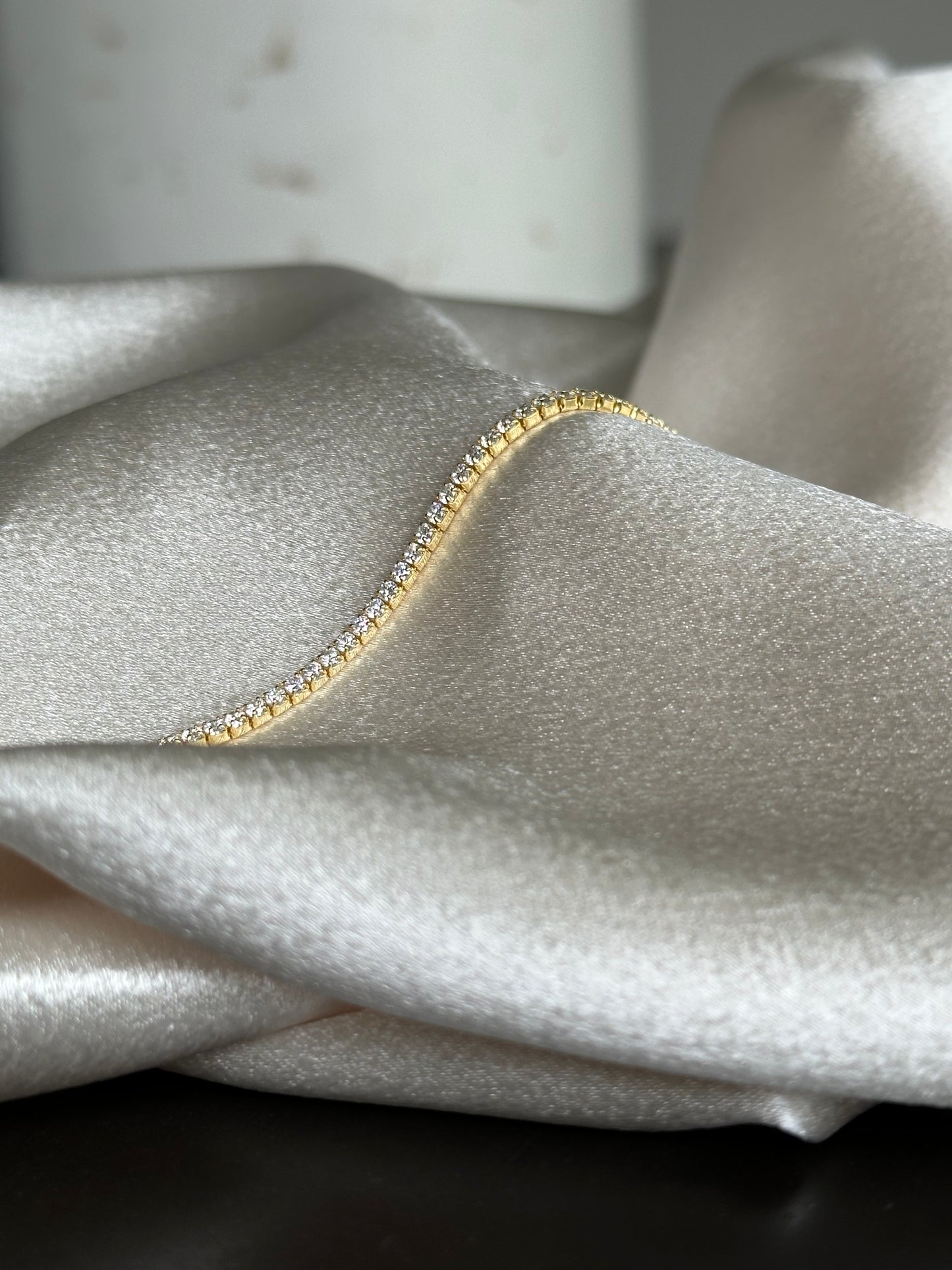 Amina Tennis Bracelet - Gold