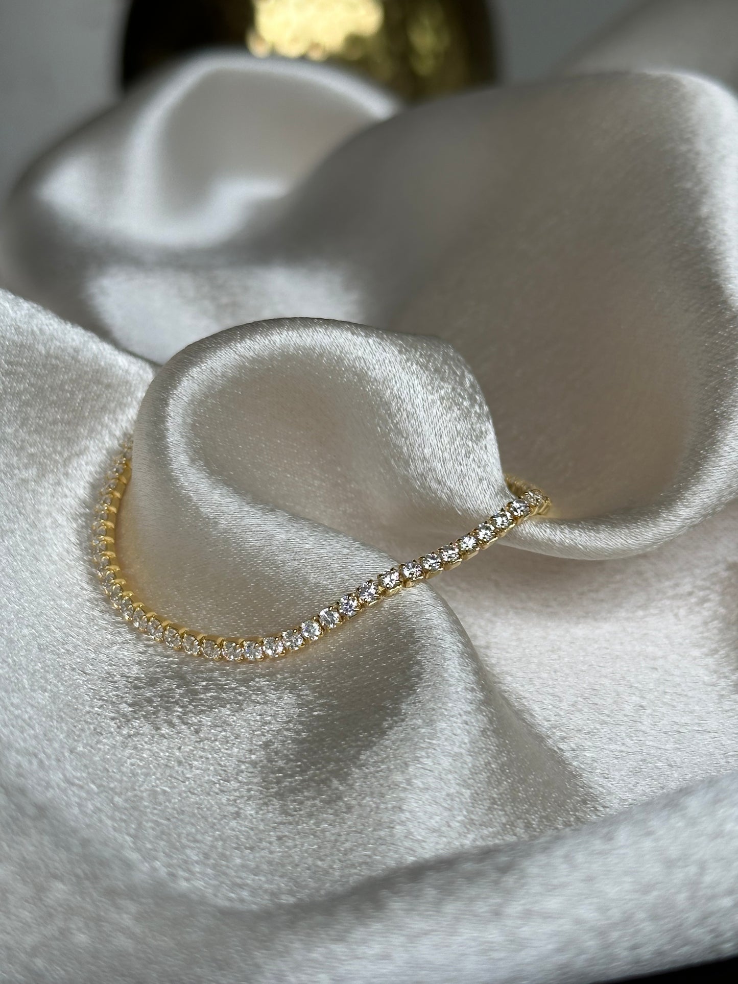Amina Tennis Bracelet - Gold