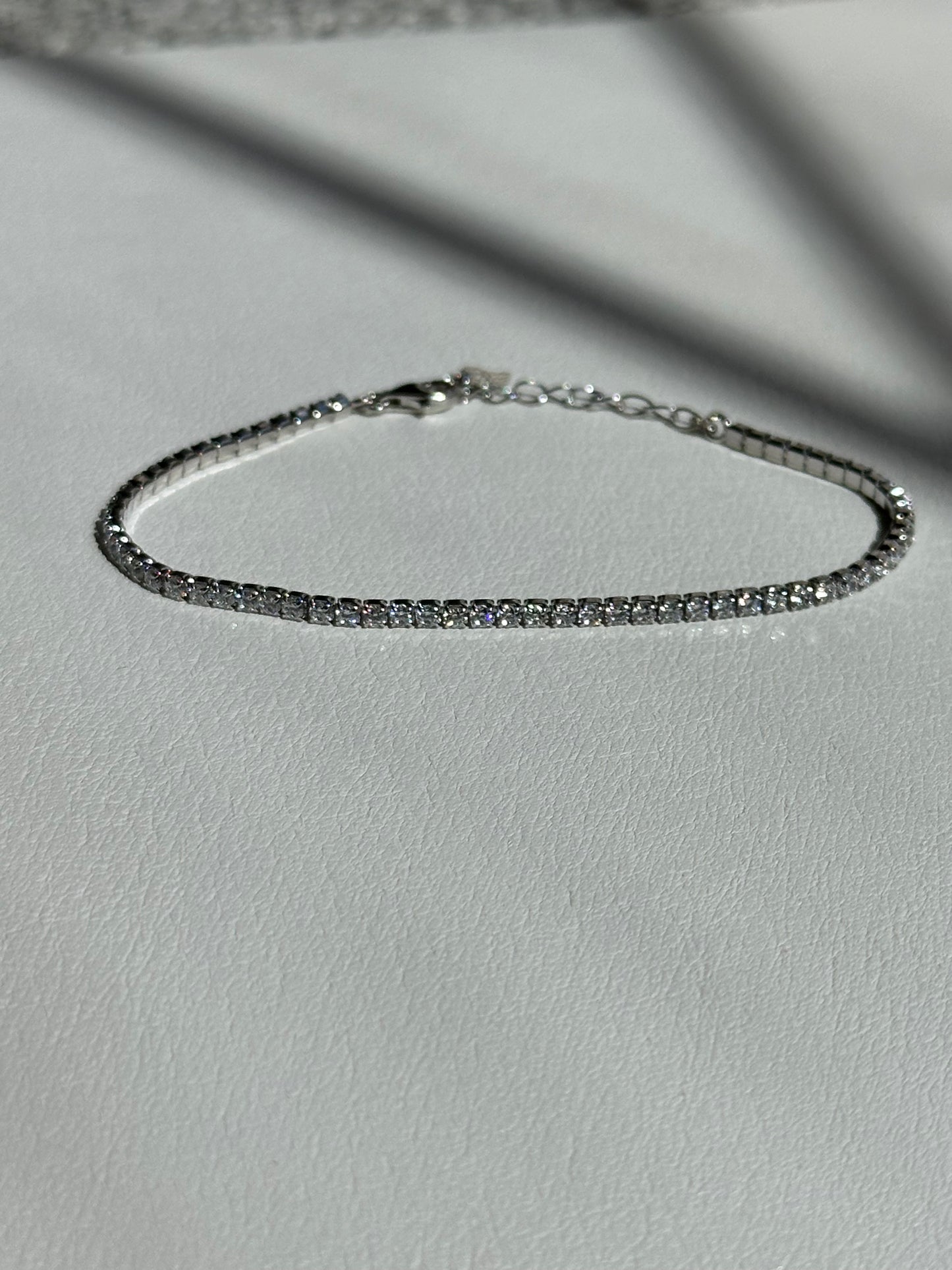 Amina Tennis Bracelet - Silver