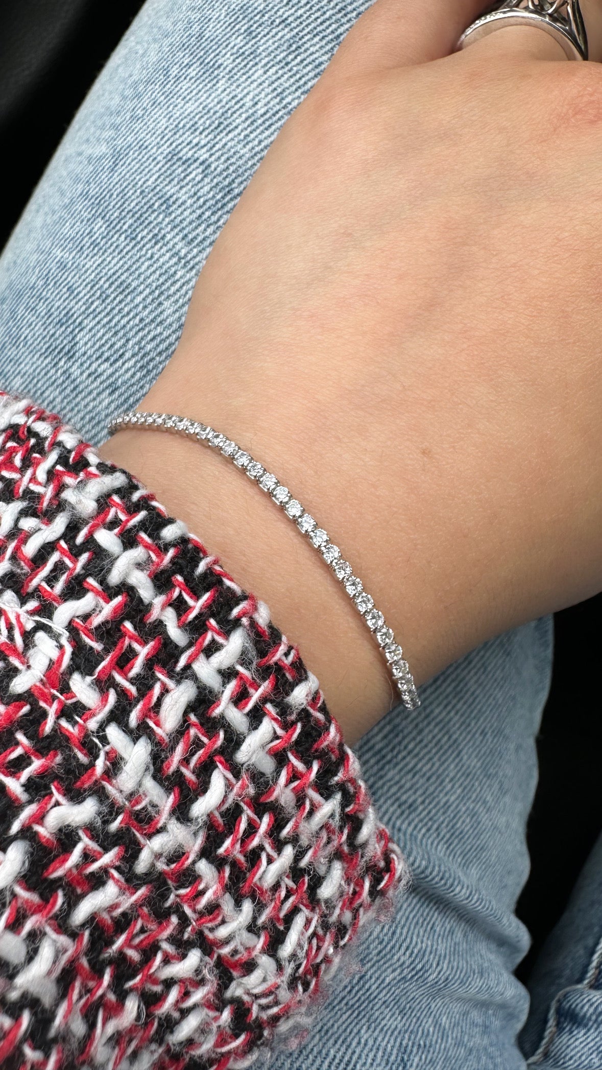 Amina Tennis Bracelet - Silver
