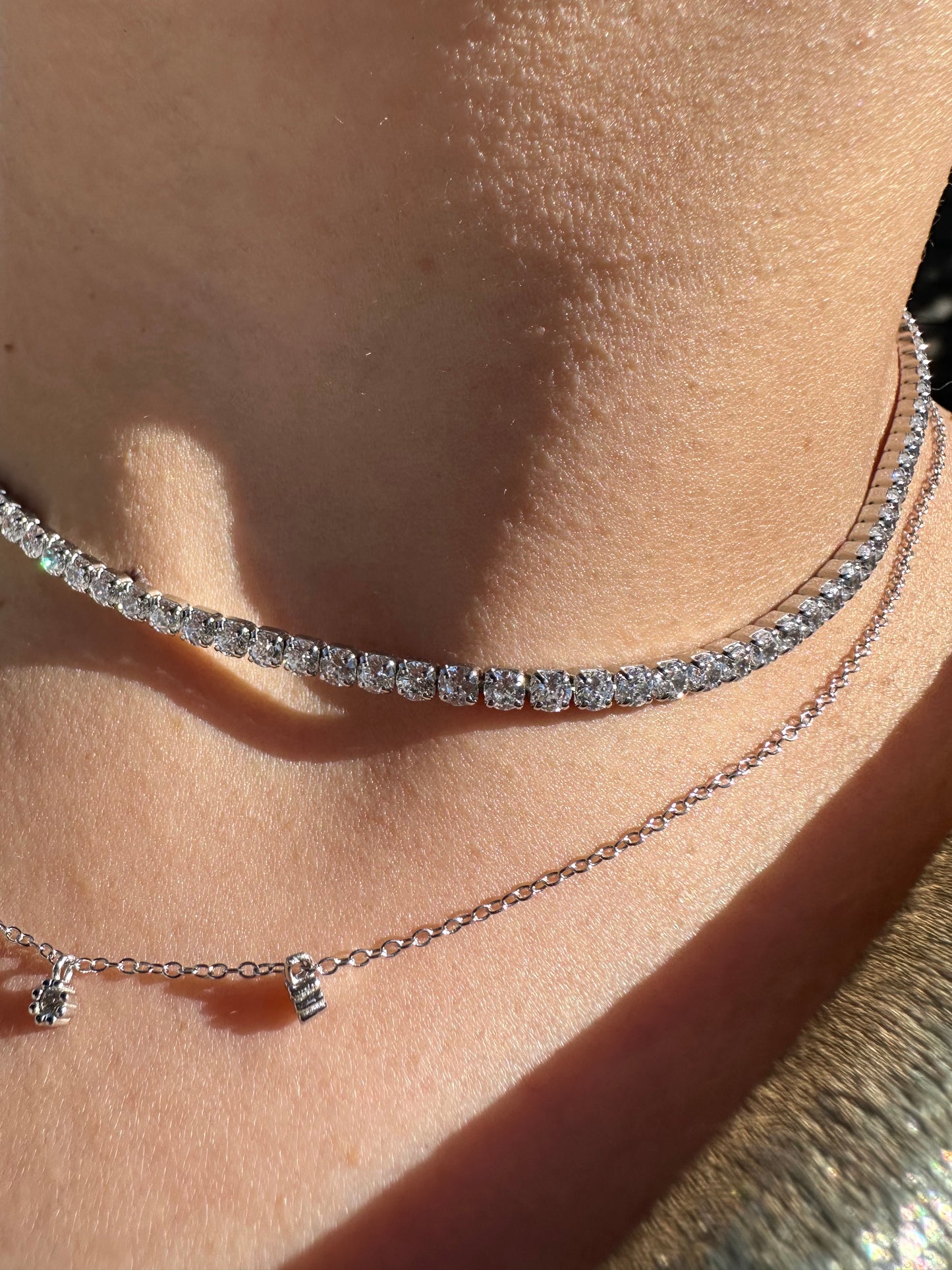 Diamond Collar Tennis Necklace 3mm