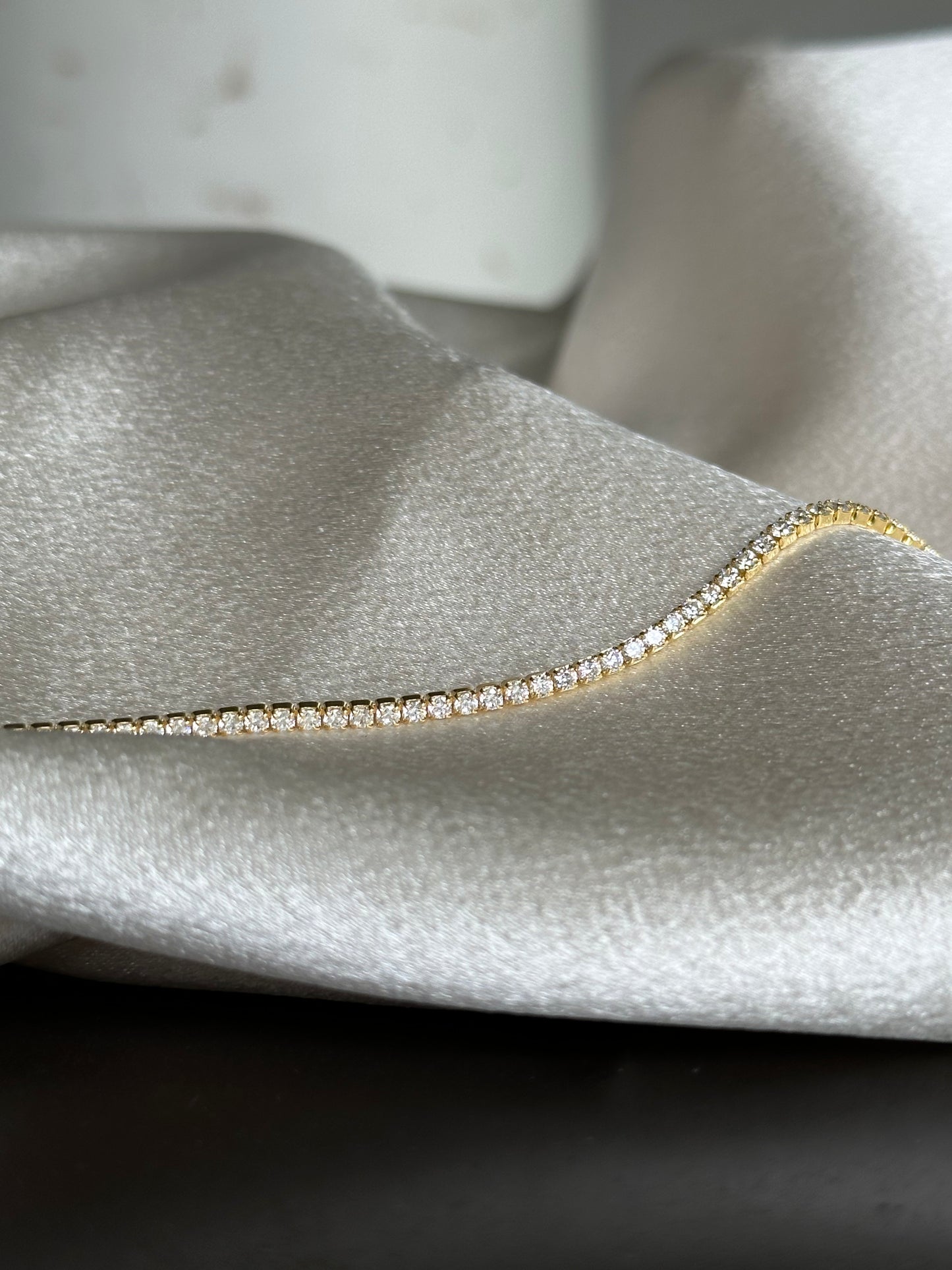 Amina Tennis Bracelet - Gold