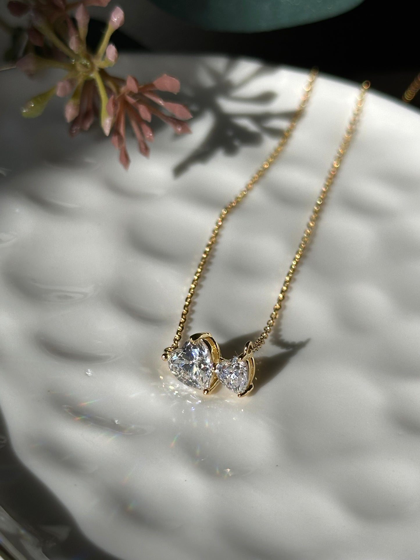 Double Heart Necklace
