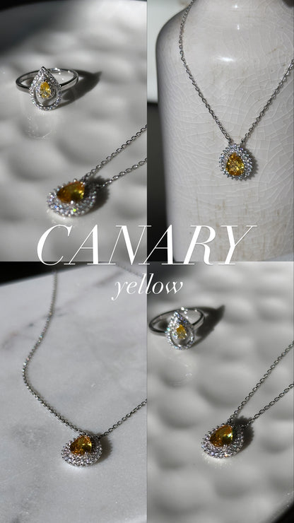 Canary Yellow Pendant Necklace