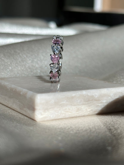 Pink Heart-Shaped Diamond Ring