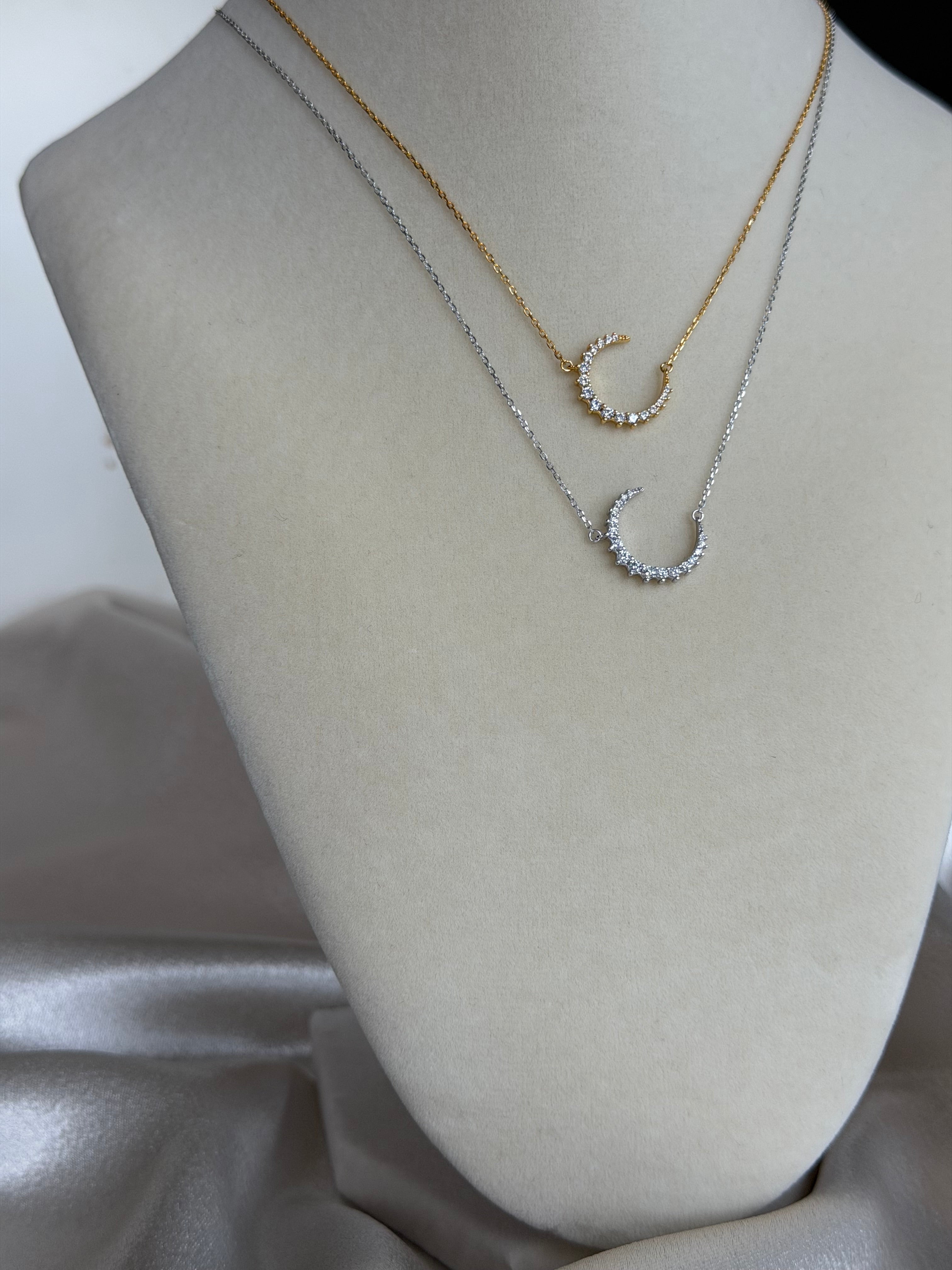 Crescent Moon Necklace – Aniq Jewels