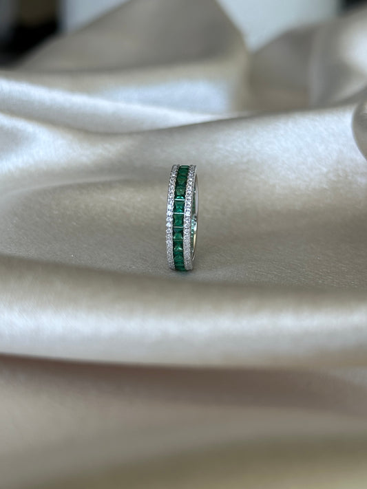 Emerald Baguette Eternity Band