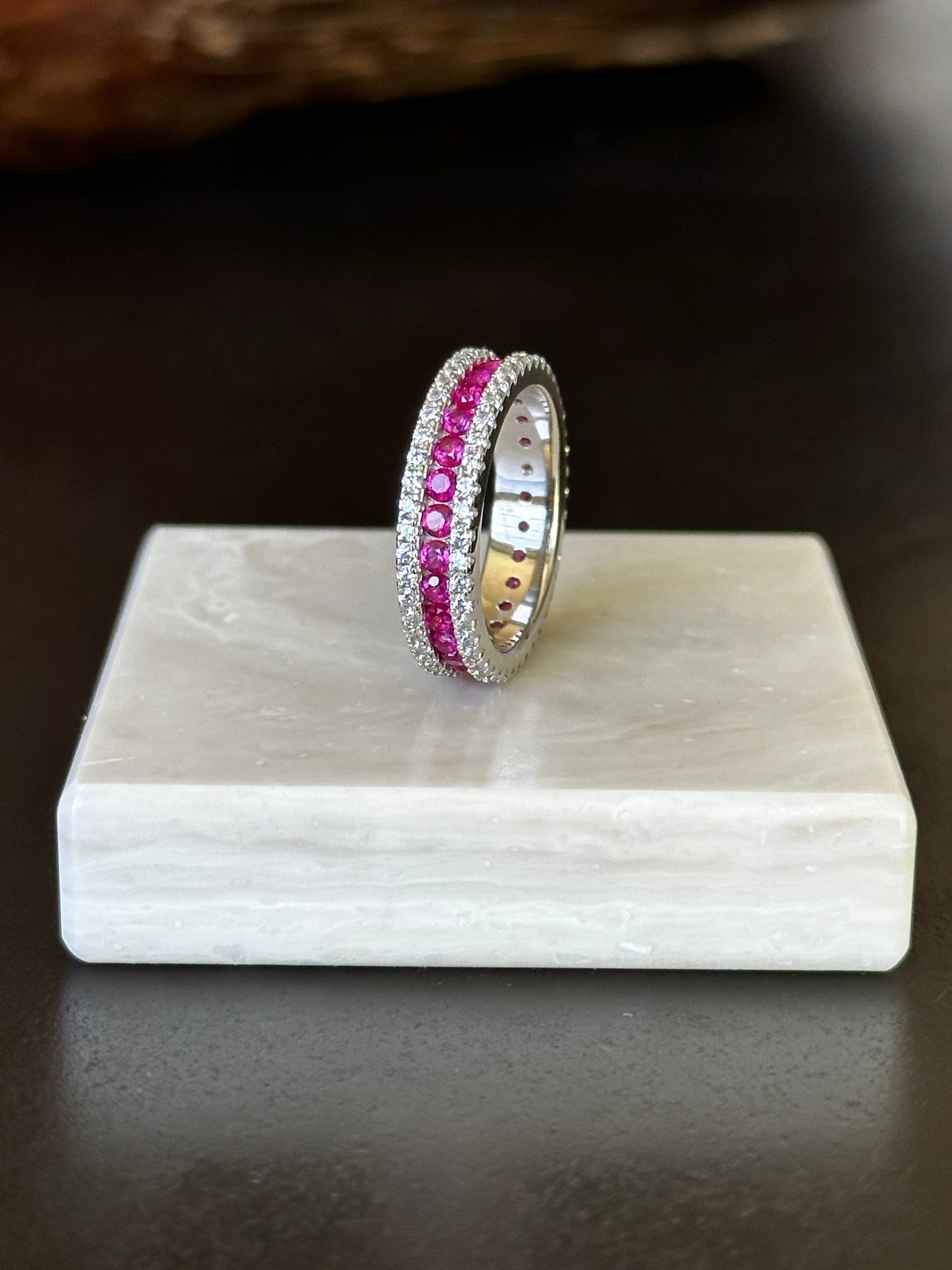 Ruby Baguette Eternity Band